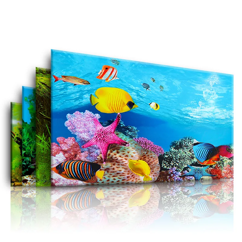 Aquarium Plant Ornament - Hintergrund für Aquarium 3D Aufkleber Poster