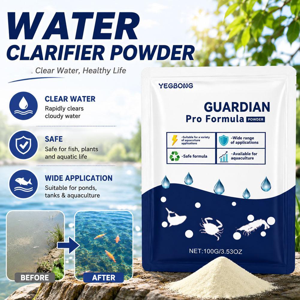 Planted Aquarium Care - Aquarium-Wasserreiniger-Pulver Teichwasser-Klärungsmittel für Fisch- und Garnelenbecken