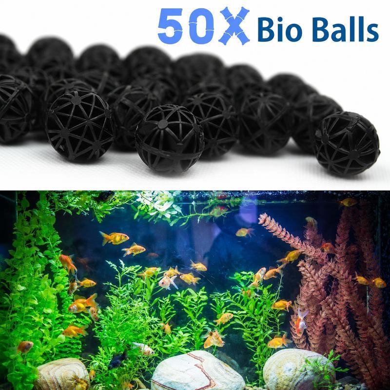 Aquarium Planted Tank Filter - 50 Stück 16mm Aquarium Bio-Filterbälle Fischbecken