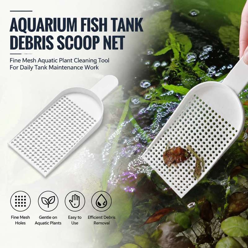 Planted Aquarium Maintenance - Aquarium-Fischbecken-Schmutzschaufelnetz mit feinem Maschenwerk, Reinigungswerkzeug für