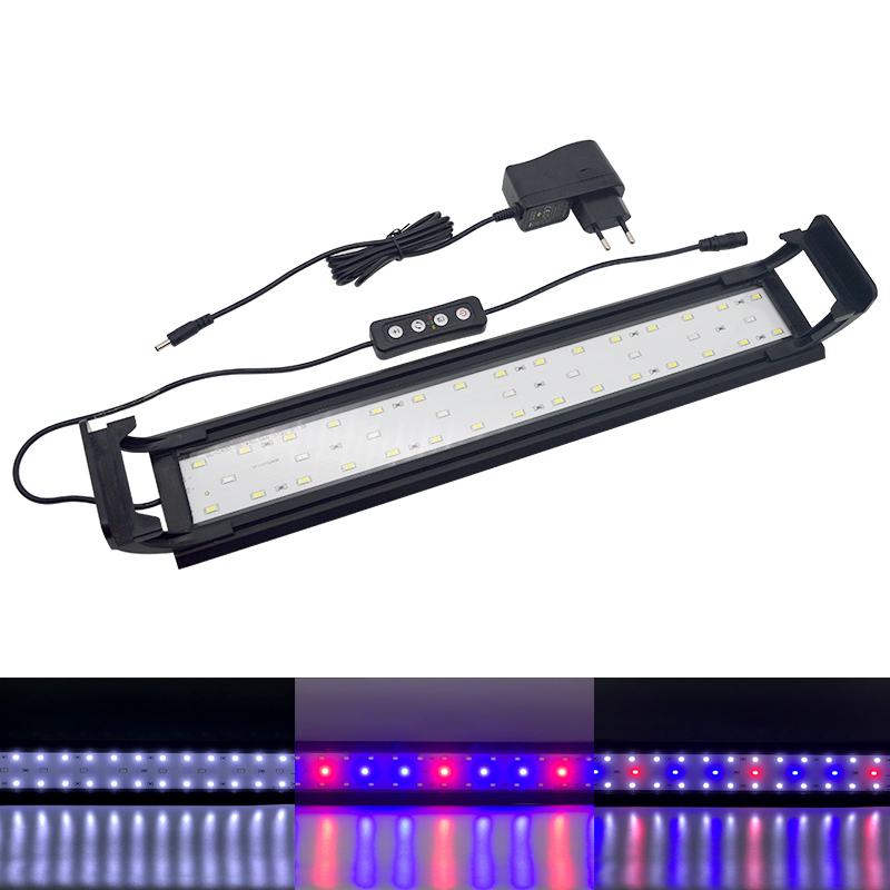 Aquarium Plant Ornament - Aquarium-LED-Licht für 16–64 cm große Aquarien-Vollspektrum-Clip-Lampe,