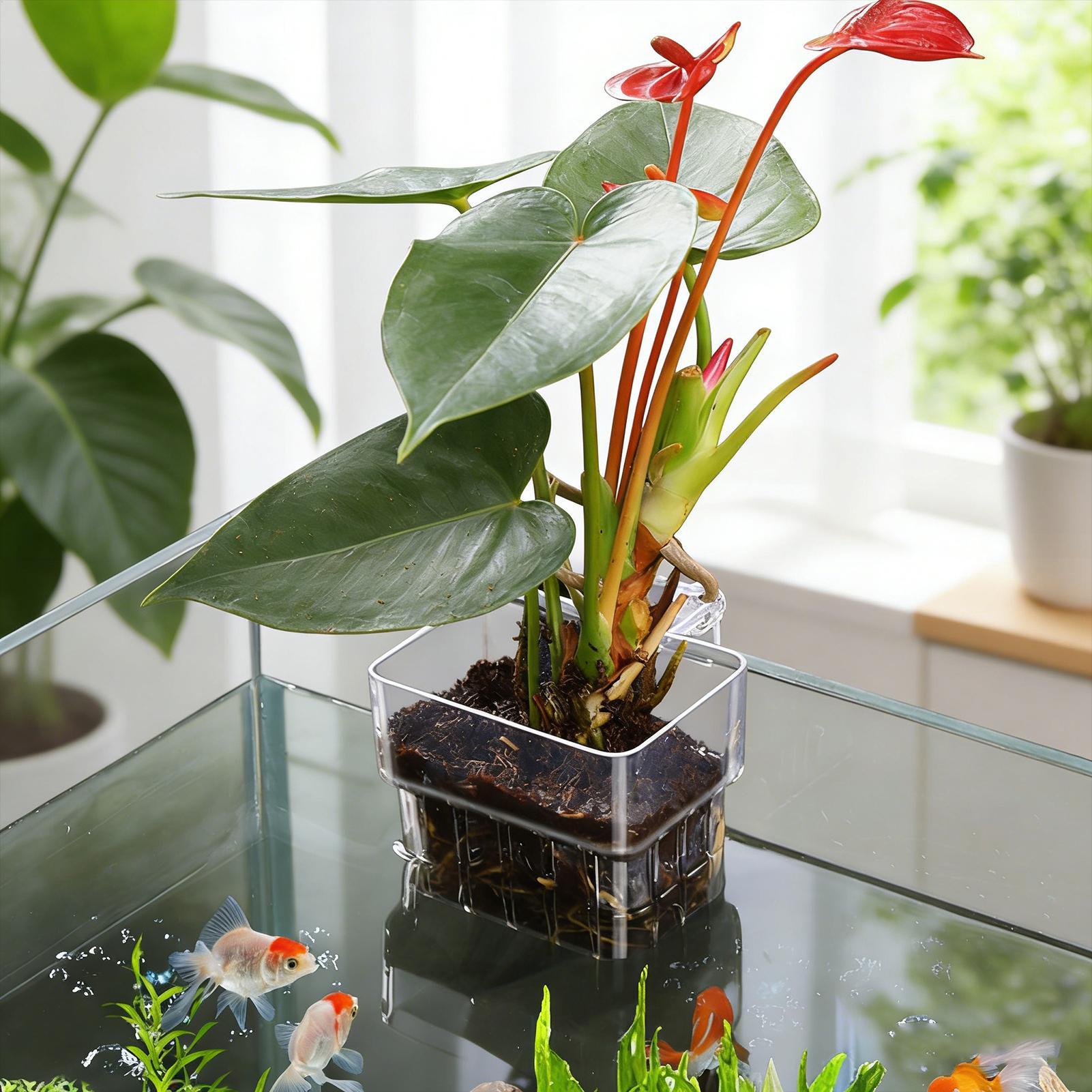 Transparenter, aufhängbarer Aq – Aquarium Plant Ornament Bewertung und Preis