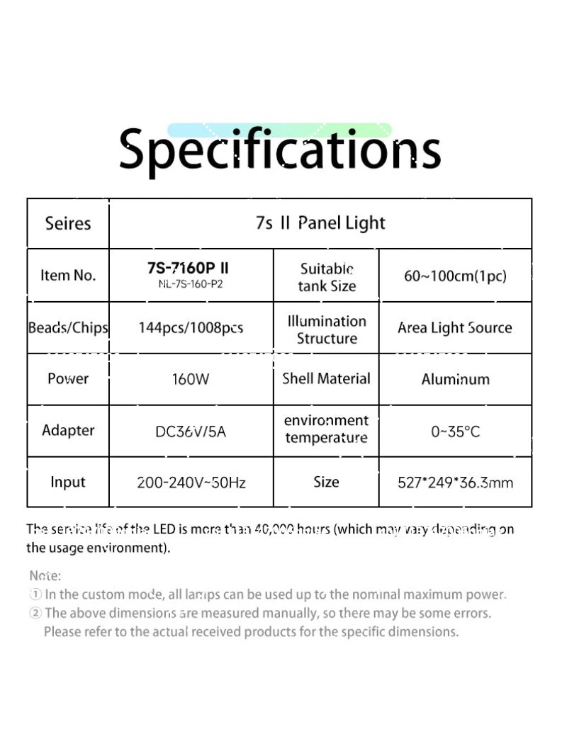 Aquarium LED-Beleuchtung 160W  – Aquarium Planted Aquarium Bewertung und Preis